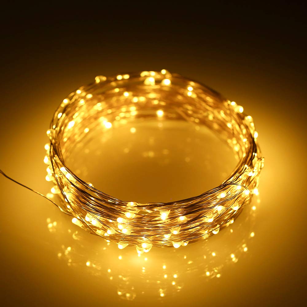 Mikasol Fairy Lights - 5M Copper Wire Led String Lights, Battery Operated, Warm White, Ideal For Bedroom & Party Decorations