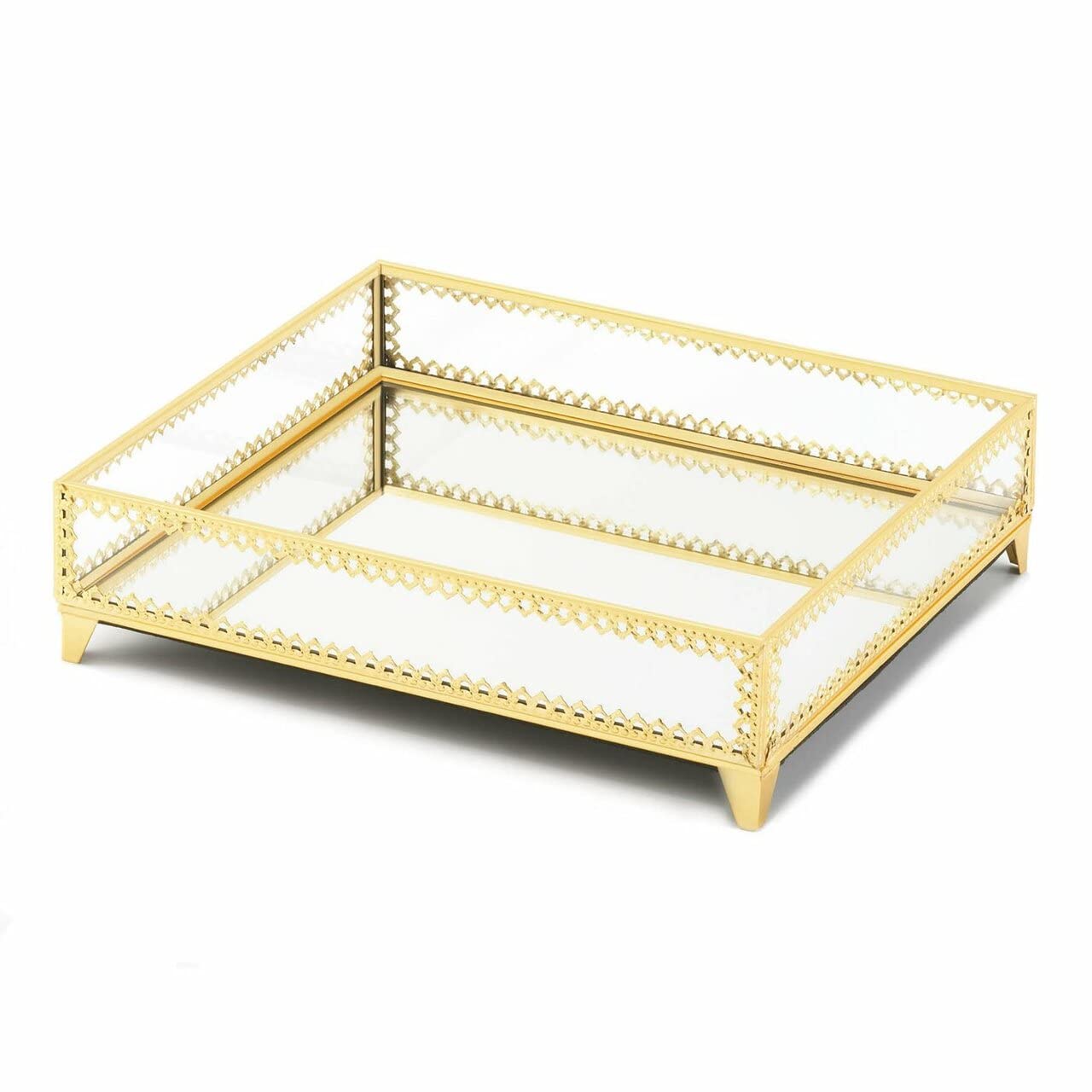 Accent Plus Gold Motif Jewelry Tray
