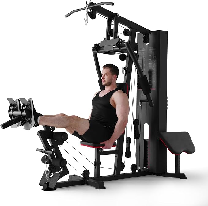 Mikolo Home Gym, Workout Station with 150LBS Weight Stack, Multifunctional Home Gym Equipment, Exercise Equipment for Full...