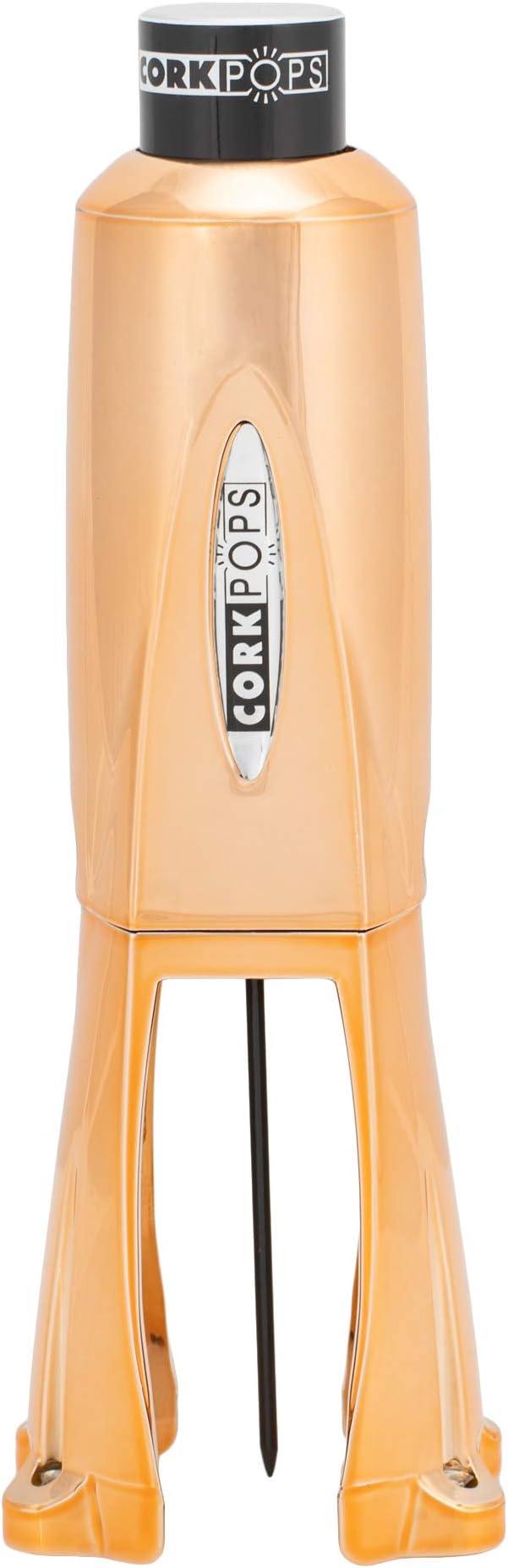 Cork Pops Legacy Wine Opener Built-in 4-Blade Foil Cutter Safe Cork Removal, Effortless Push Button Use, Needle Guard for Safety, Low-Pressure Cartridge Opens Up To 60 Bottles