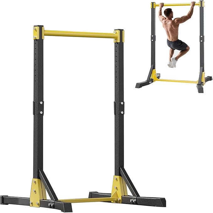 kamulouk Power Tower Pull Up Bar Station, Height Adjustable Portable Pull Up Station, Free Standing Pull Up Rack Dip Stati...