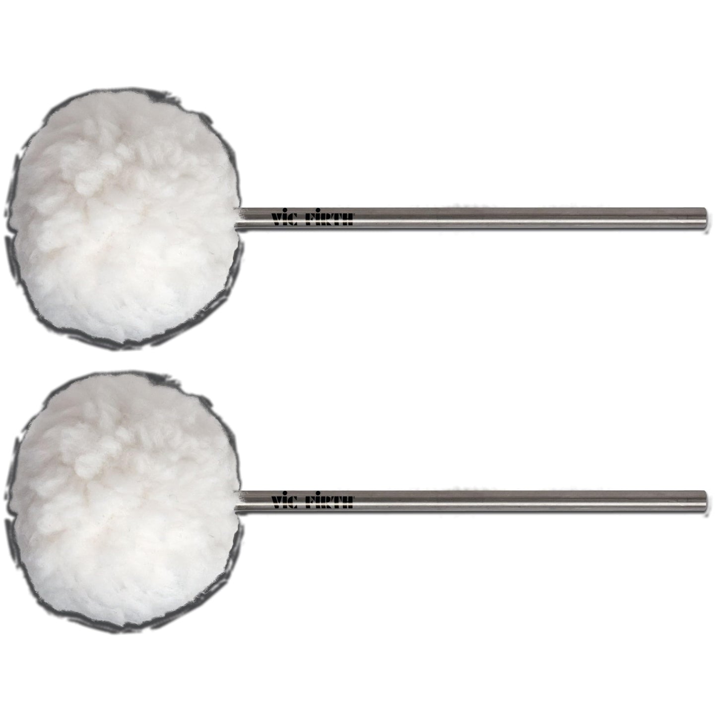 Vic Firth Vickick Bass Drum Beater-- Medium Felt Core Covered With Fleece, Oval Head