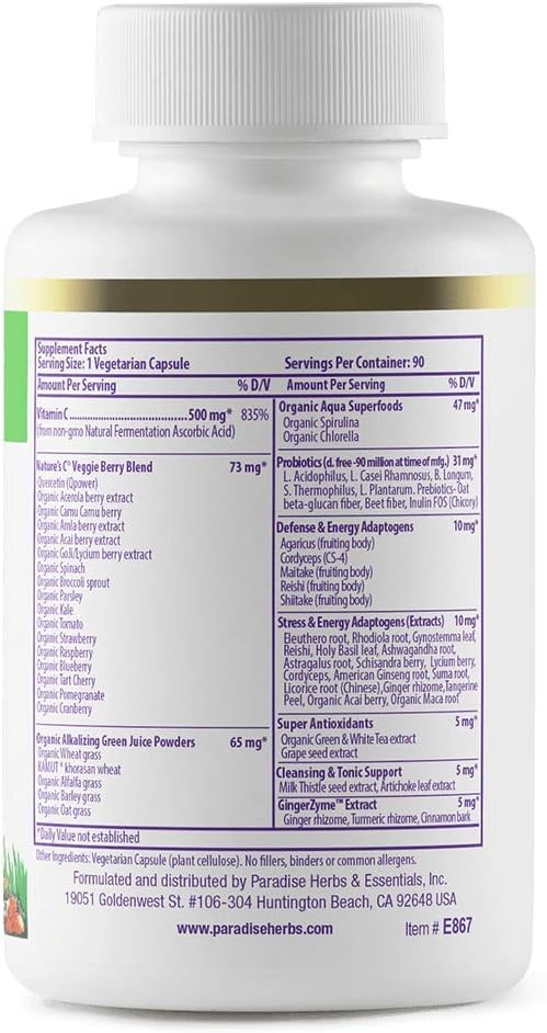 Paradise Earth's Blend Multivitamin for Men & Vitamin C Bundle