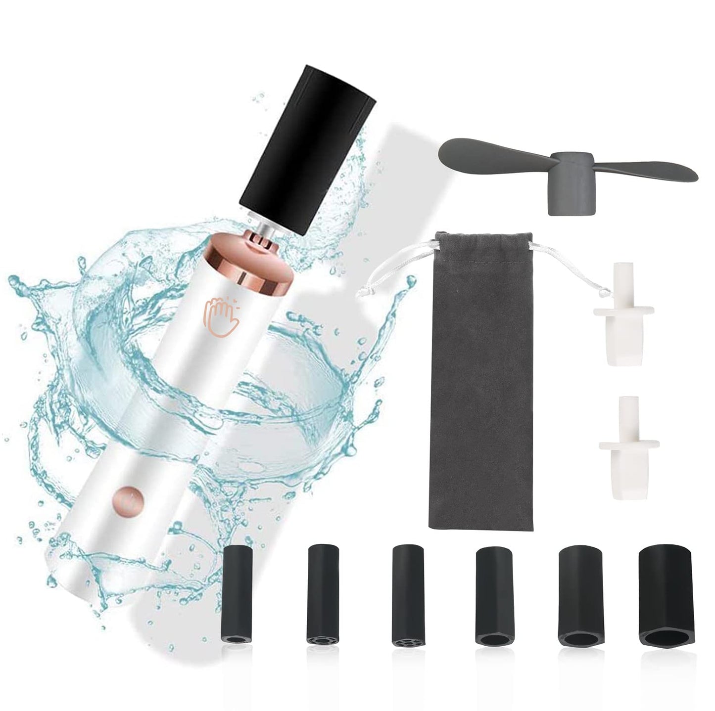 Glue Shaker for Eyelash Extensions, Eenten Nail Lacquer Shaker with 2 Connectors and 6 Sizes of Caliber Portable Electric Lash G