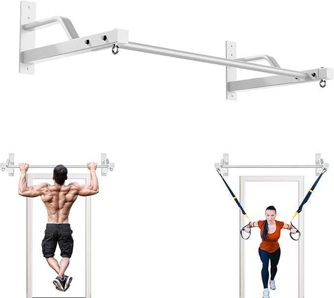 2025 Upgrade Pull Up Bar Wall Mounted - 600 lbs Heavy Duty Strength Training Pull-Up Bars, Ideal Rogue Pull Up Bar for Hom...