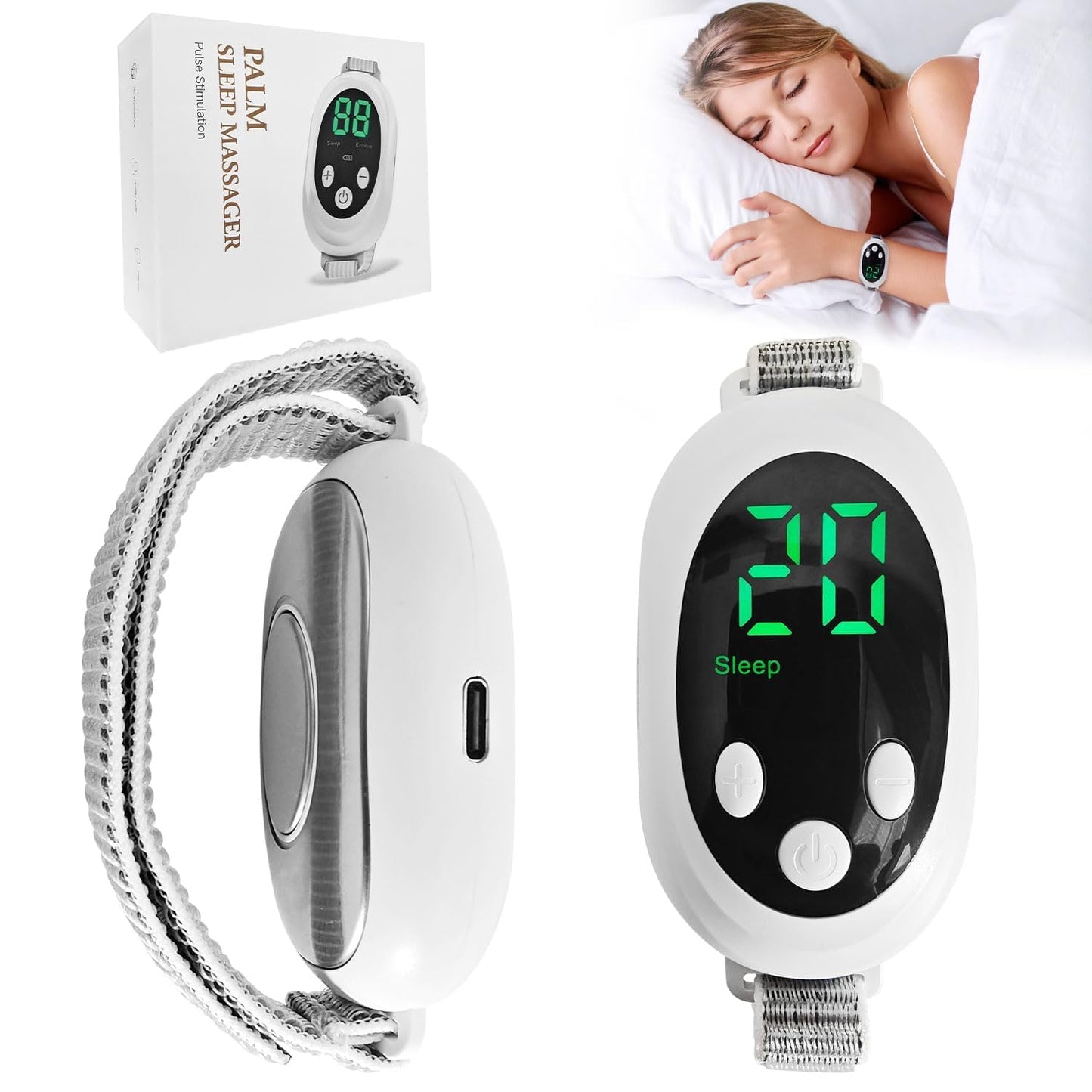 Handheld Sleep Aid Device, Anxiety Device, Relief Anxiety Help Sleep, Promotes Rest, USB Rechargeable