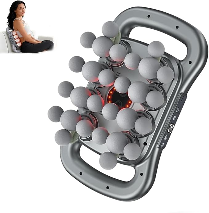 Novotechcal 28-Head Massage Gun Set, Deep Tissue Percussion Massager with 9 Modes and 9 Adjustable Intensities, Quiet Musc...