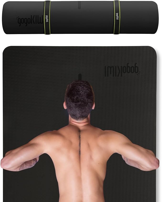 Gogokiwi Extra Wide Yoga Mat for Men Women (72"L x 36"W) Non Slip Fitness & Exercise Mat with Alignment Marks for Yoga, Pi...