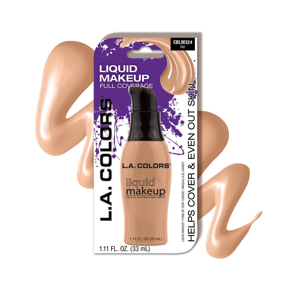 L.A. COLORS Liquid Makeup, Fair - Carded CBLM324