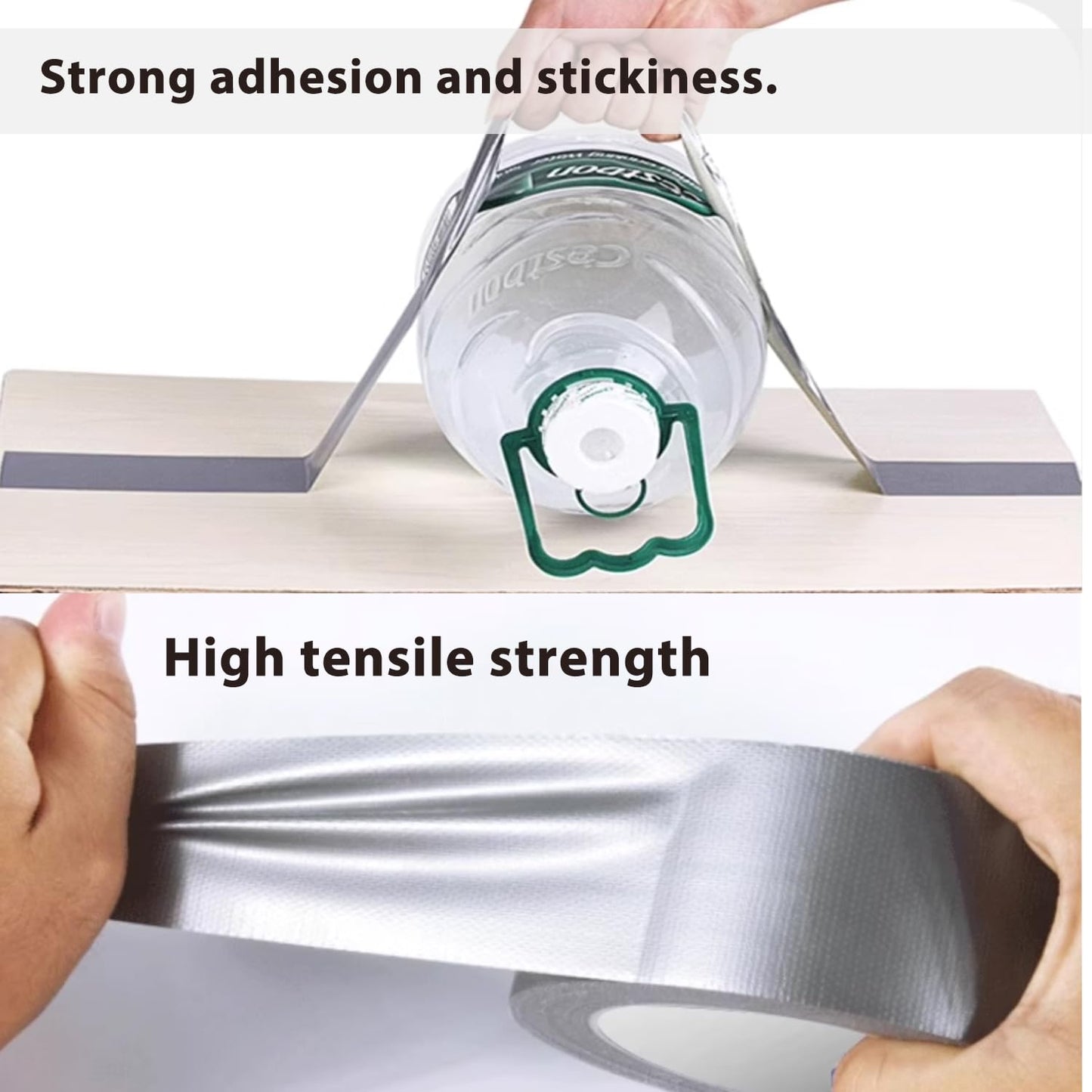 Amanbo 3-Pack Duct Tape Heavy Duty Waterproof Silver, 66 Yards x 1.88 Inch Total Strong Adhesive No Residue Bulk for Home Use, DIY, Projects, Outdoor Repairs Tear by Hand