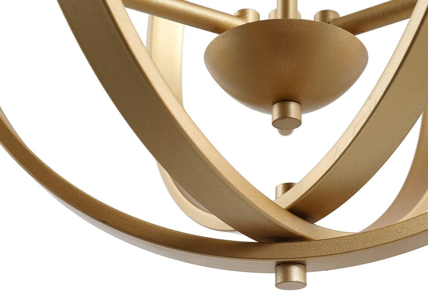KSANA Gold Orb Chandelier 3 Light Modern Fixture for Dining, Living Room, Bedroom, Foyer, Kitchen