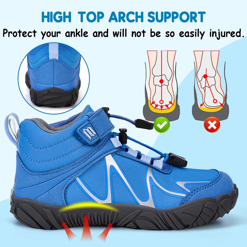 Hi-Y2Kgirls Kids Hiking Boots, Toddler Hiking Shoes Boys Girls Non-Slip Anti Collision Athletic Trekking Walking Boots for...