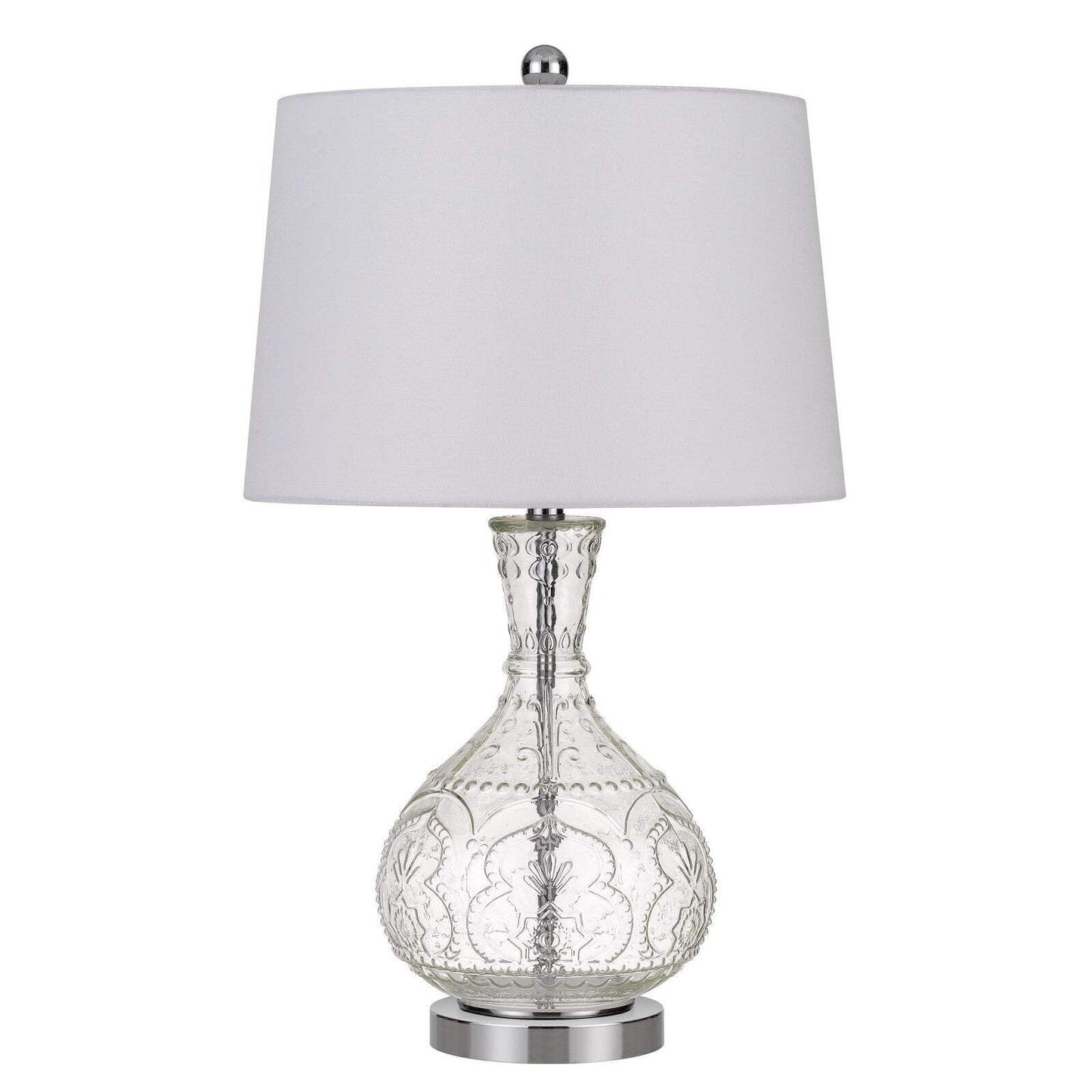 Homeroots Metal Table Lamp, 27 In. With White Rectangular Shade, Model 524703