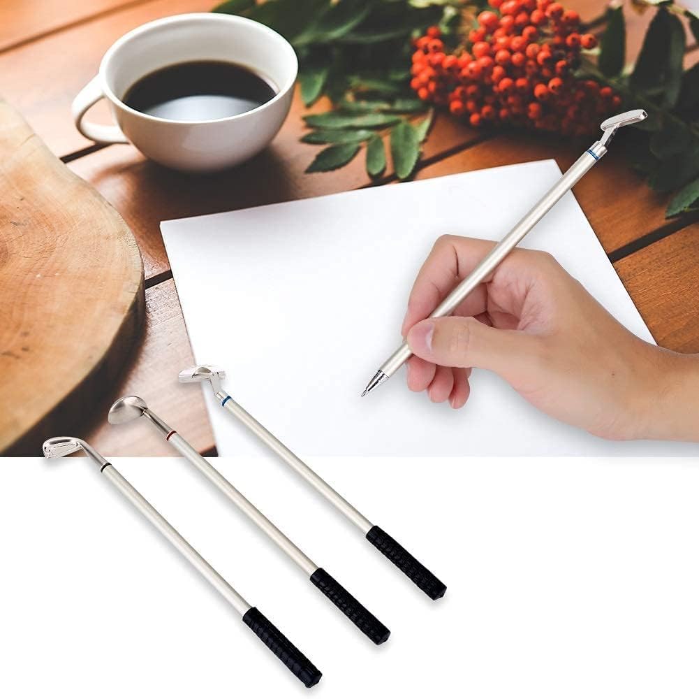 Mini Golf Club Putter Ballpoint Pen Set in Gift Box for Golfers, Desktop Decoration, School Supply, and Golf Accessories Combo