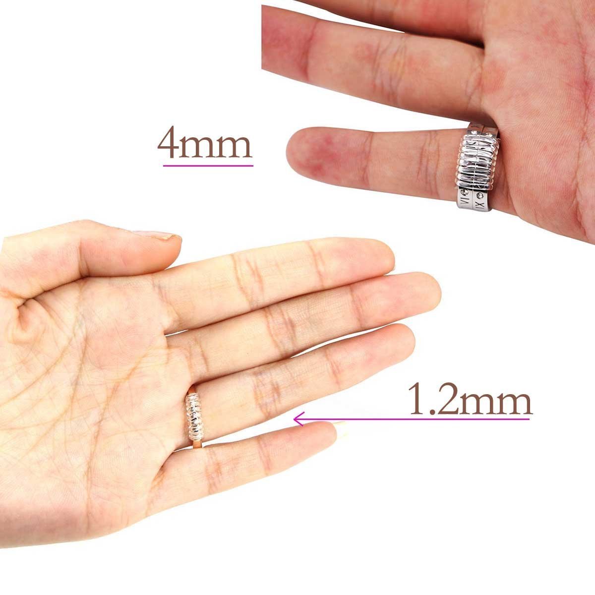 Coopache Invisible Ring Size Adjuster for Loose Rings - Ring Guard, Ring Sizer, 4 Sizes Fit Almost Any Ring. [12pcs]