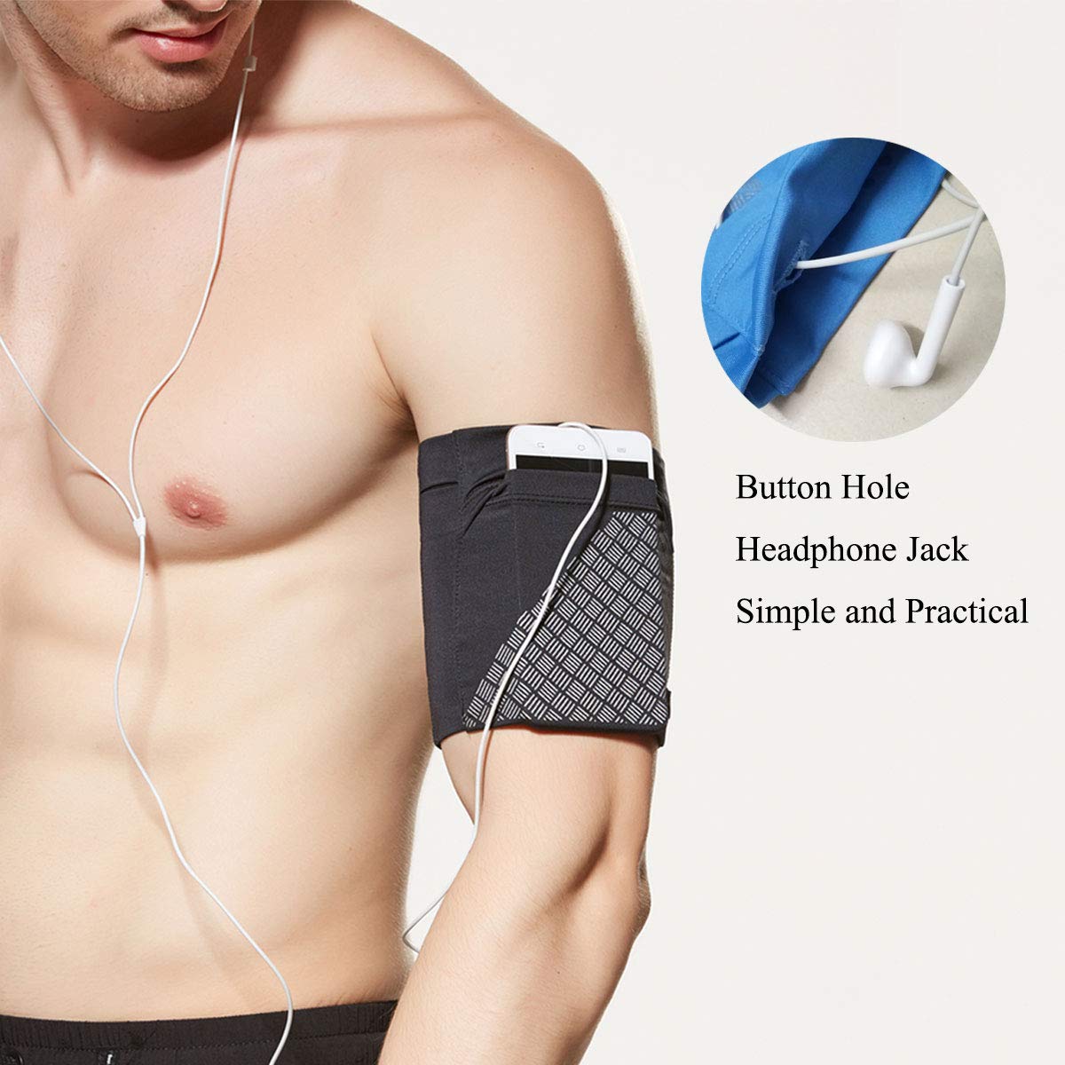 Ailzos Sports Running Armband,Lightweight All Purpose Sport Bag Arm Band Strap Holder Pouch Comfortable Phone Armband Sleeve For