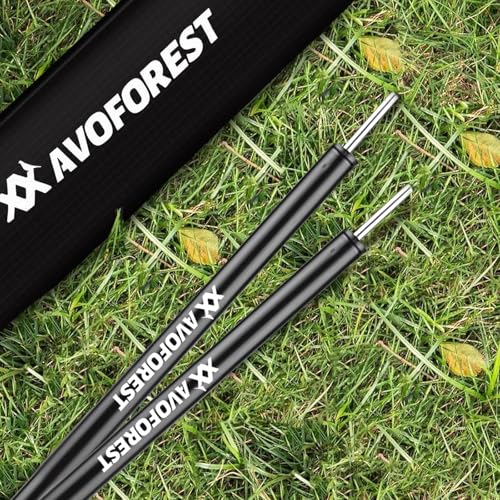 Tent Poles for Tarp, AVOFOREST Camping Tent Tarps Poles Adjustable Camping Accessories 76in Heavy Duty Poles Thicker Tent ...