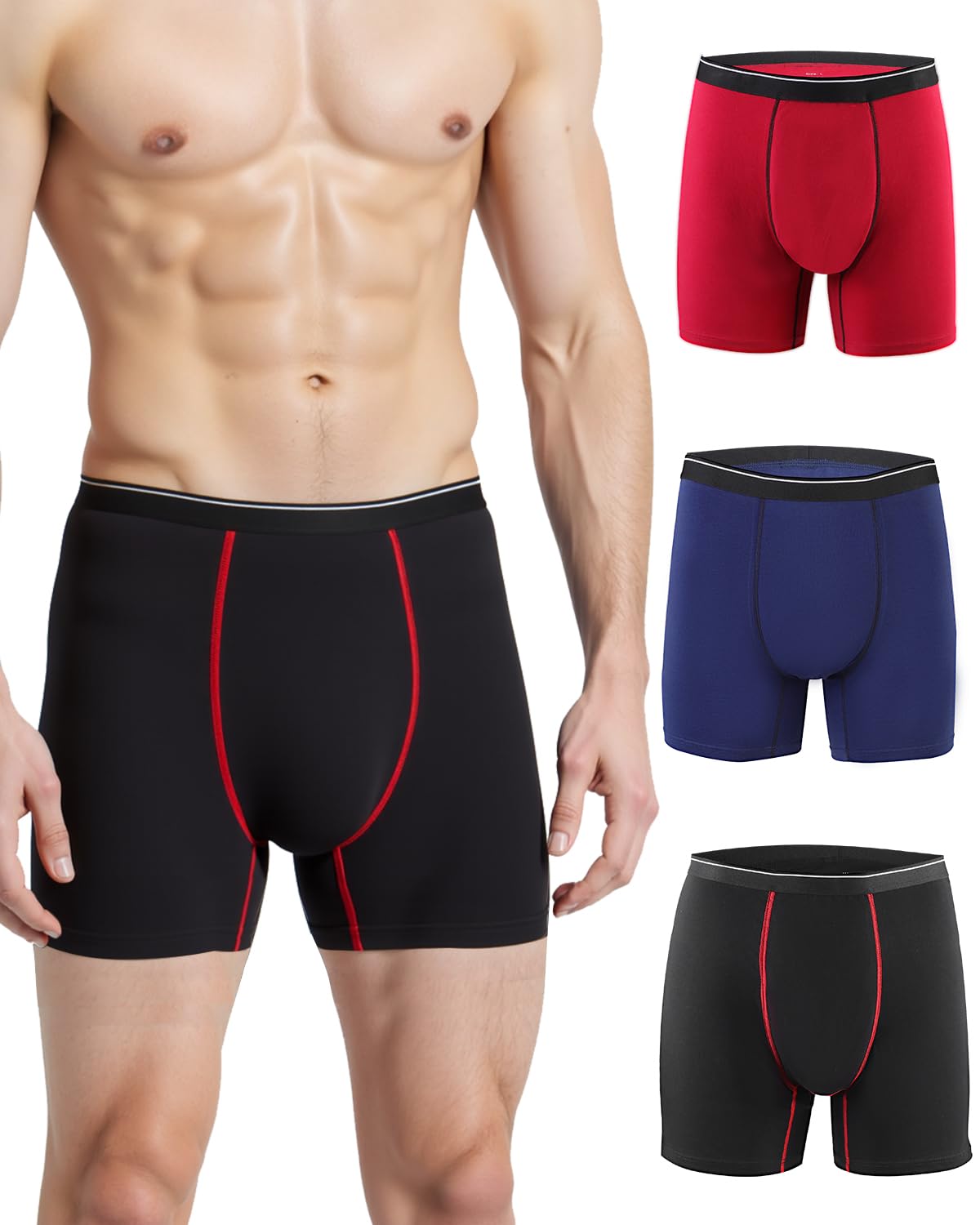 Incontinence Underwear for Men, Leak Proof Boxer Briefs for Overnight & Heavy Bladder Leaks, 130ml High Absorbency, Washable Reusable,Adult Discreet Daily Bladder Protection