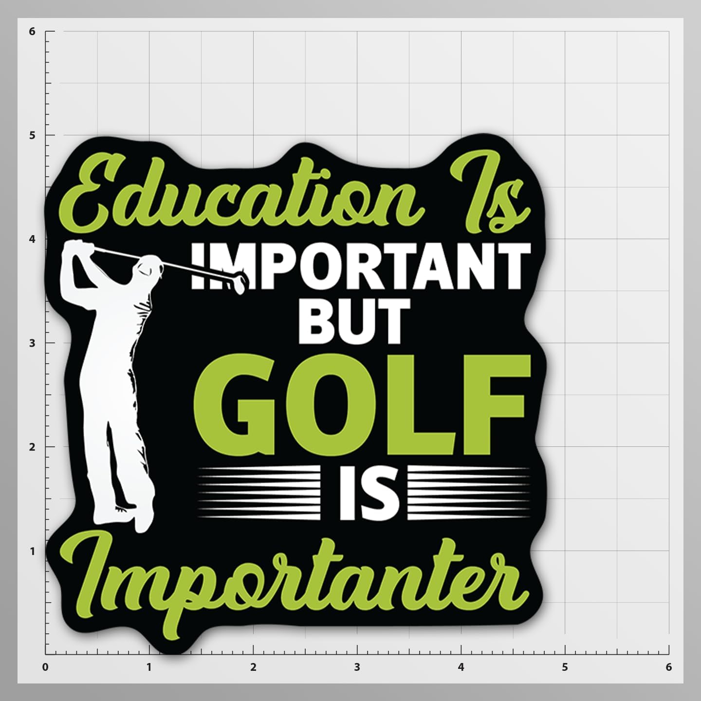 Funny Golf Stickers – Choose from 10 Humorous Designs – Durable Waterproof Vinyl Decals for Cars, Golf Carts, Laptops, Windows, Bumpers & More – 5 Inch (Golf is Importanter)
