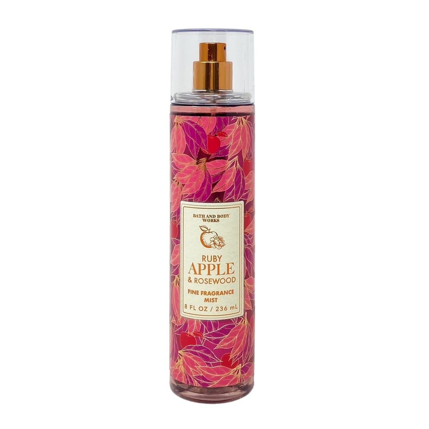 Bath and Body Works Fine Body Fragrance Mist 8 Fluid Ounce (Ruby Apple & Rosewood)