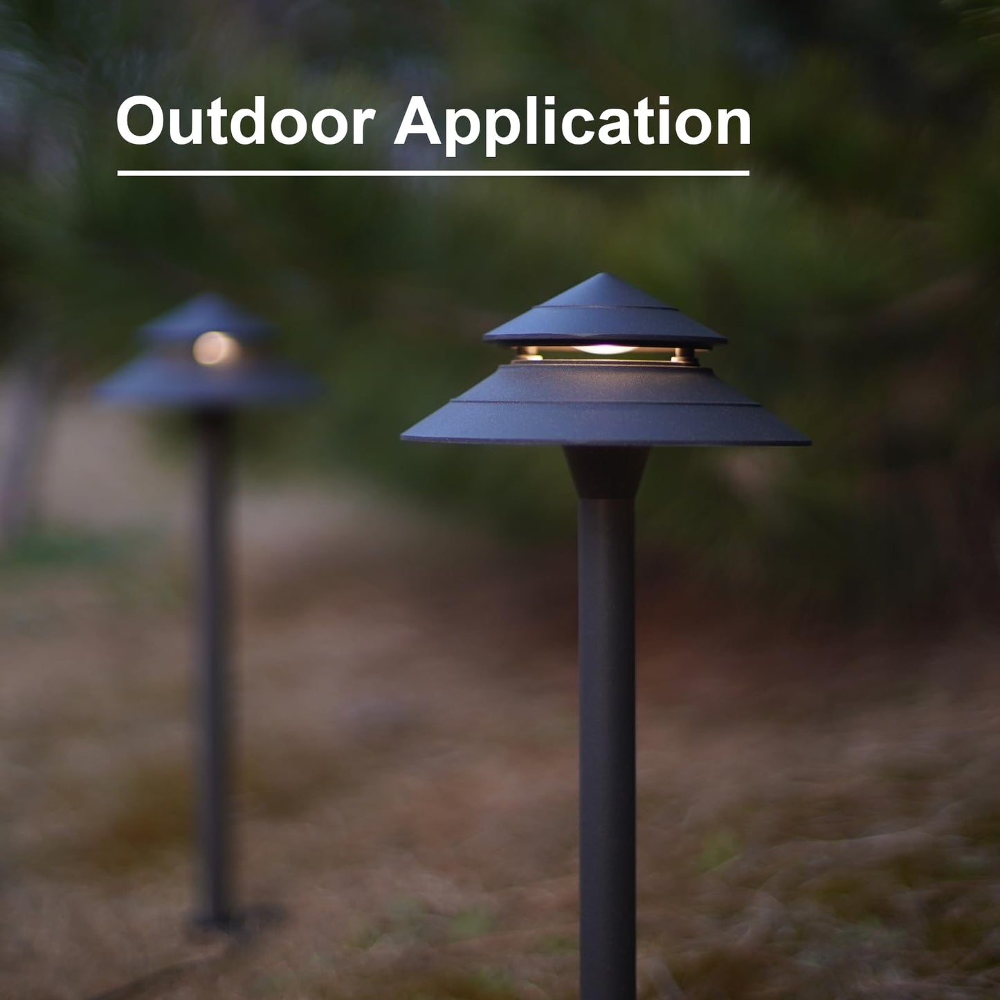 Goodsmann 3W Led Pathway Lights 8Pk - 180 Lumen, 3000K Warm White, Aluminum, Black & Gray, Model 9128-21601-08
