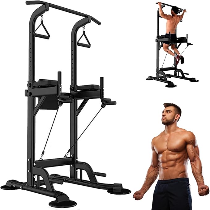 Tappio Power Tower Pull Up Bar for Home Gym, Multi Functional Pull Up Bar Stand Dip Bar Station, Adjustable Height Workout...