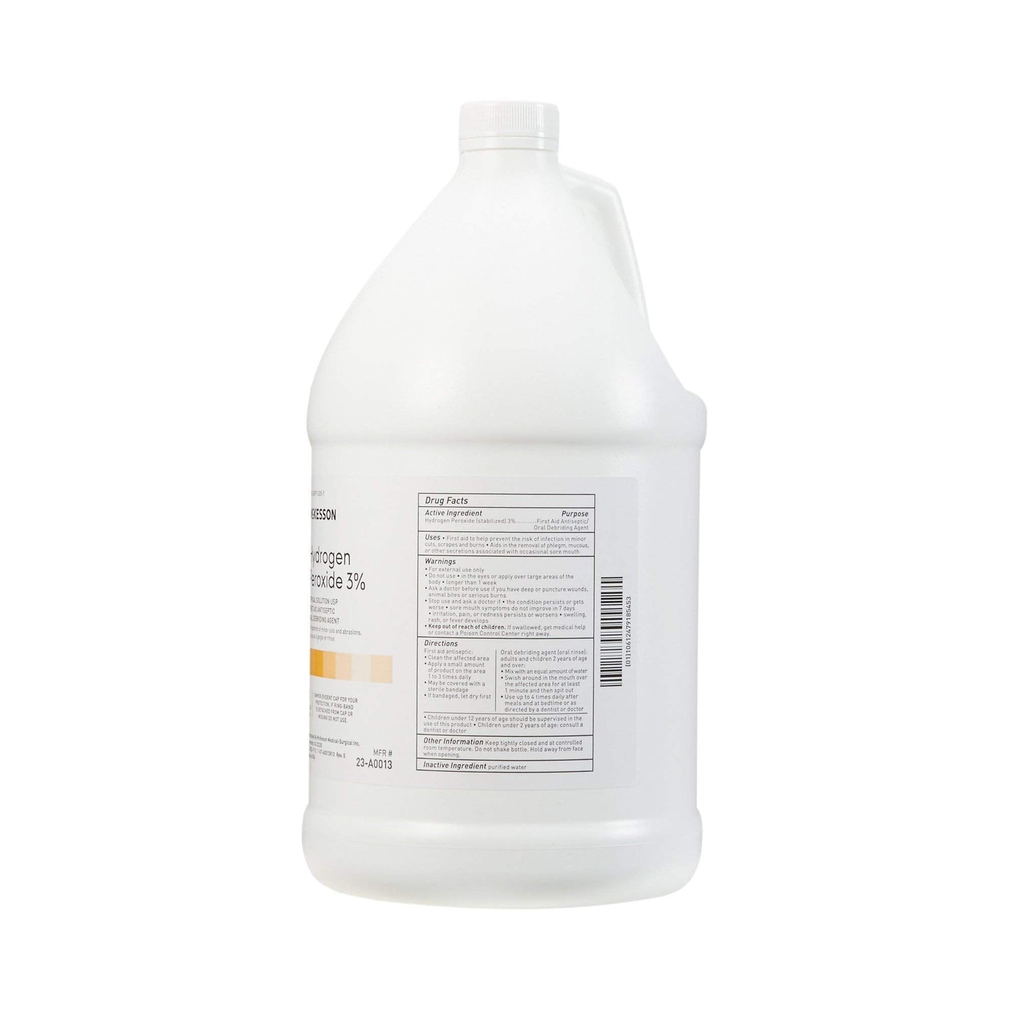McKesson Hydrogen Peroxide 3%, 1 Gallon [Pack of 1] Topical Solution USP, First Aid Antiseptic, Oral Debriding Agent