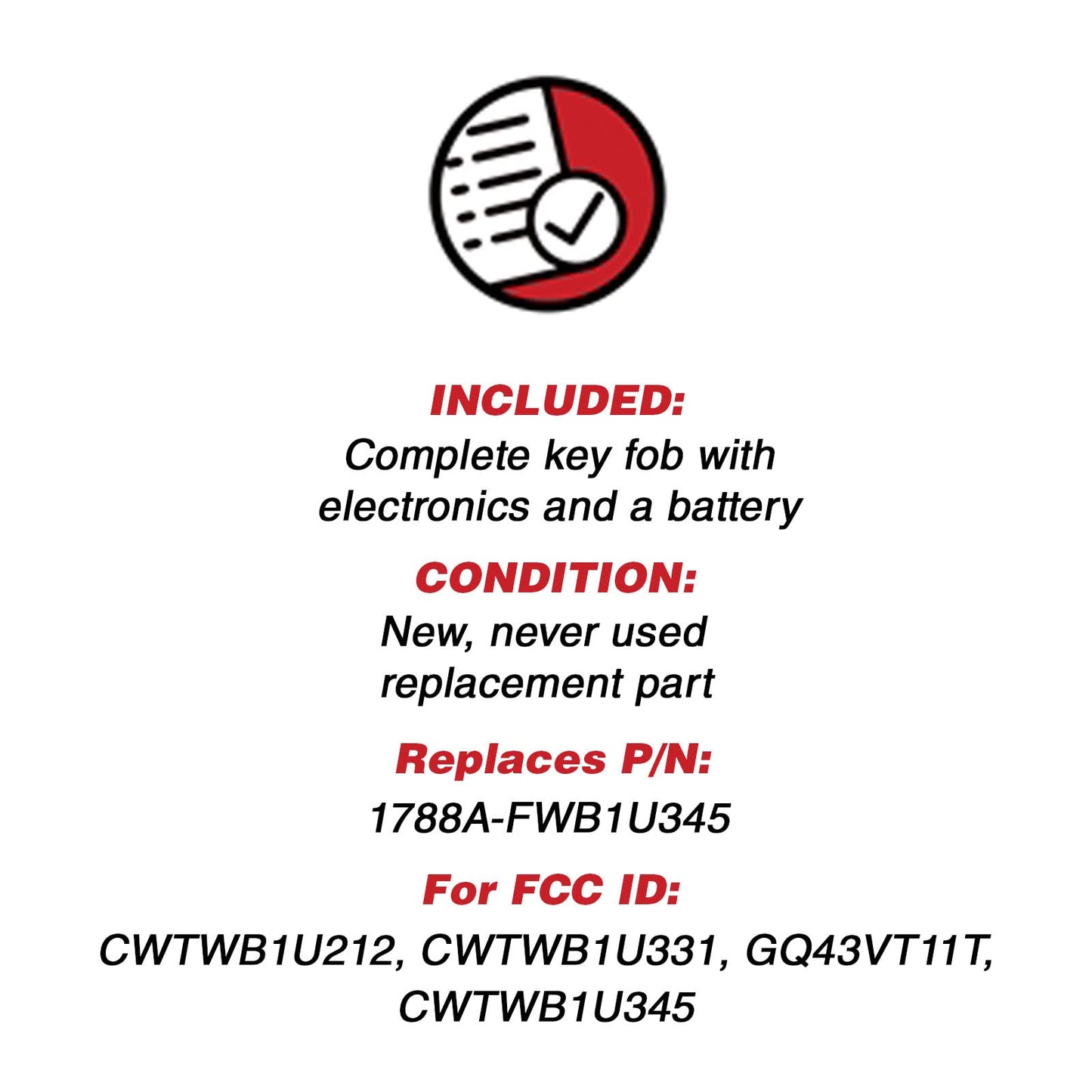 Keylessoption Keyless Entry Remote Control Fob Uncut Blank Car Ignition Key For Gq43Vt11T, Cwtwb1U345 (Pack Of 2)