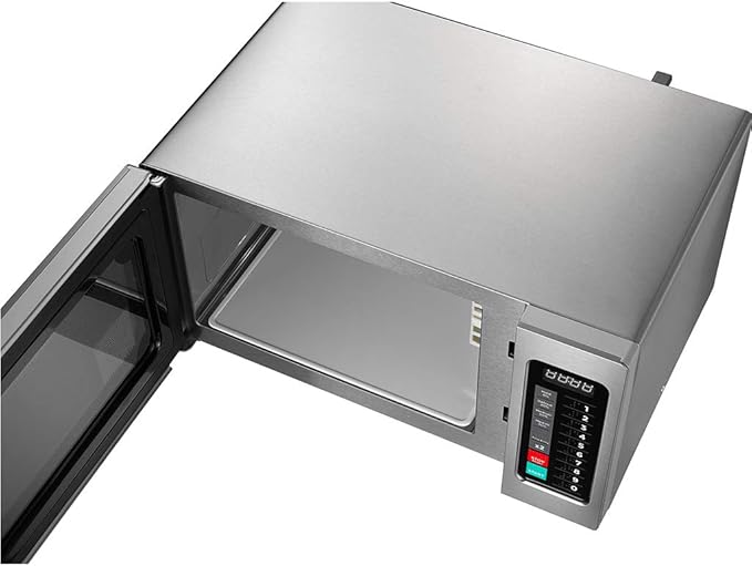 Midea Equipment 1025F1A Countertop Commercial Microwave Oven with Touch Control, 1000W, Stainless Steel, .9 CuFt
