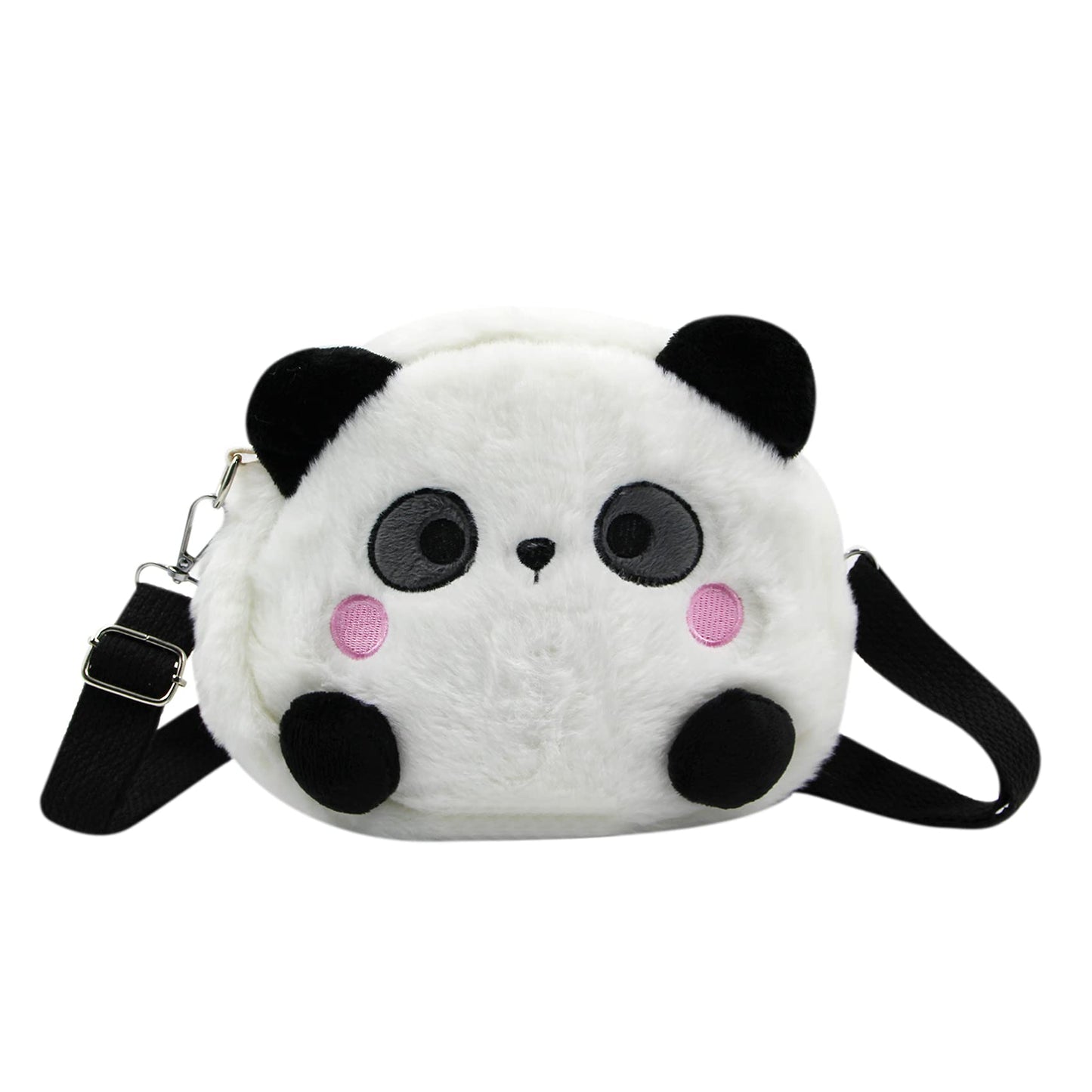 Amamcy Cute Panda Plush Crossbody Purse Small Fluffy Satchel Shoulder Bag Messenger Bag Handbag Purse for Women