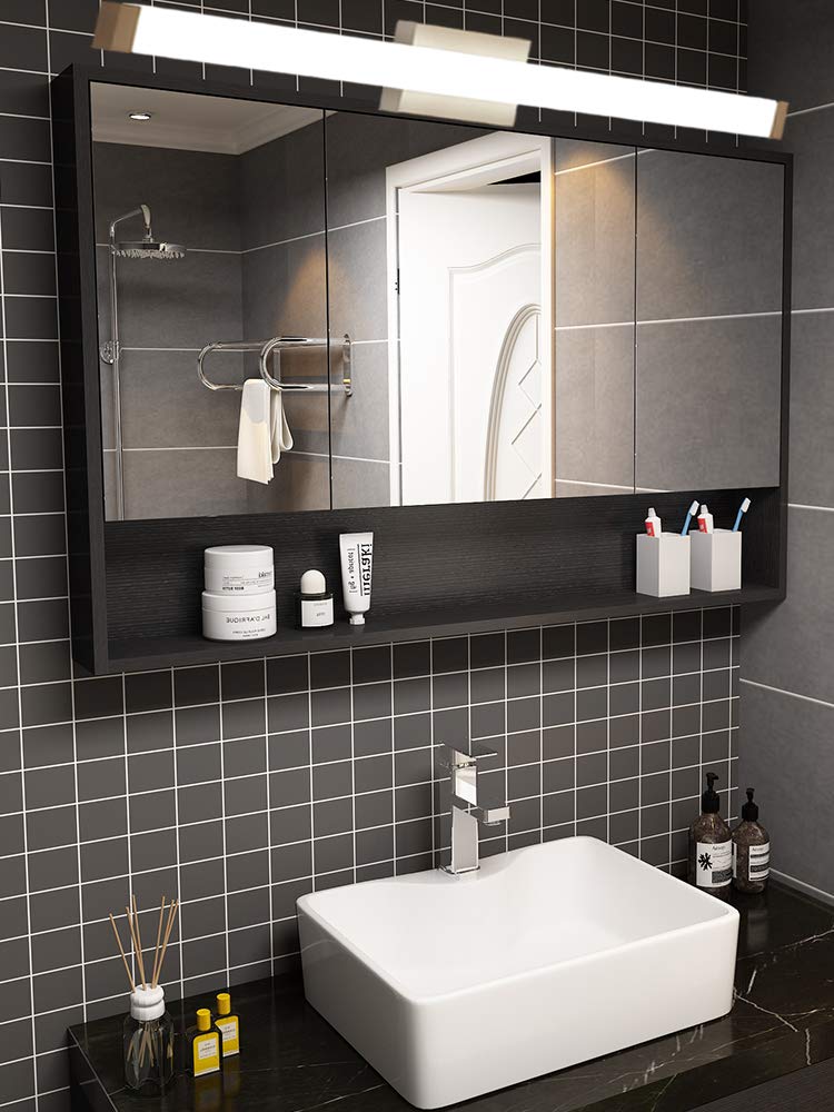 YHTlaeh Bathroom Vanity Light 24 inch 14W LED Brushed Nickel Wall Bar Over Mirror, Model 7610, Acrylic/Stainless Steel