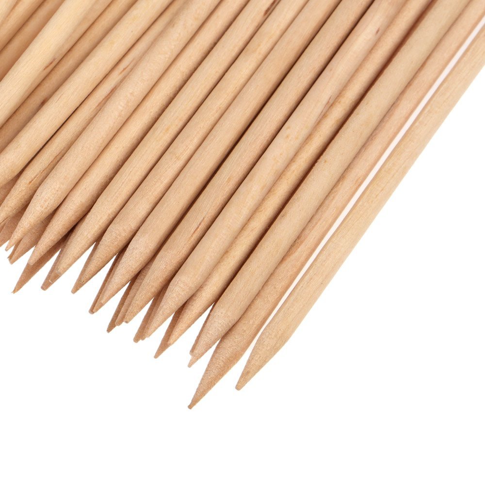 Orange Wood Sticks, Nail Art, Cuticle Pusher Remover, Manicure Pedicure Tool (150 Pieces)