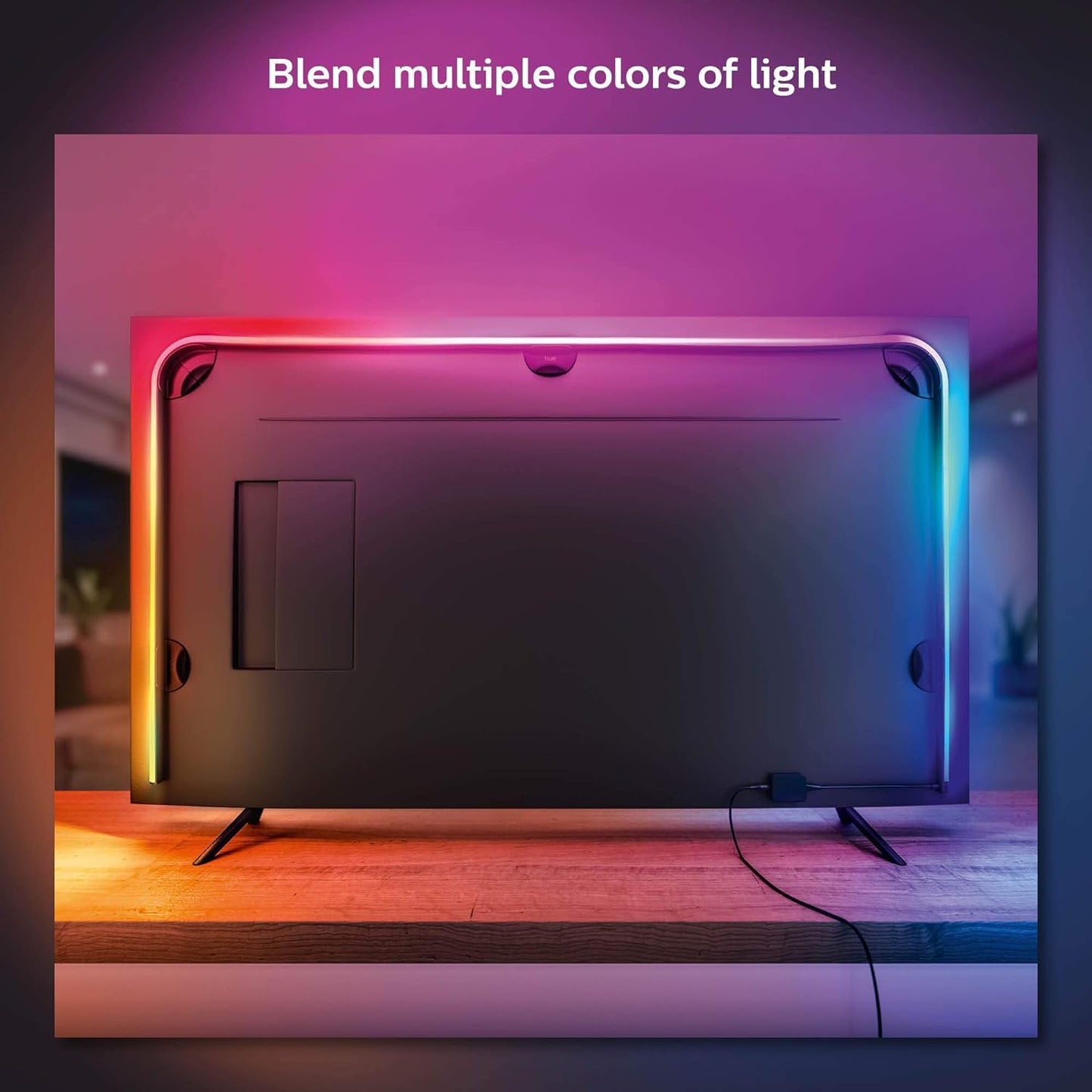 Philips Hue Gradient LightStrip, 75-Inch, Black, Sync with TV & Music, Model 560425