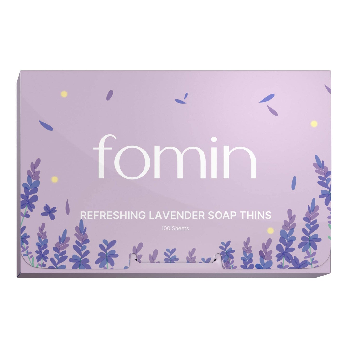 FOMIN - Antibacterial Paper Soap Sheets for Hand Washing - (100 Sheets) Lavender Portable Travel Soap Sheets, Dissolvable Campin