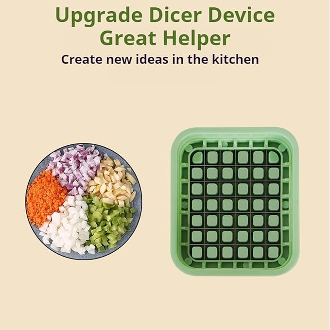 Rotary Cheese Grater, 6-in-1 with 6 Shredder Mandoline Food Chopper with Dicing Blade with Stainless Steel Slicer Blades,Easy to Use & Clean Green