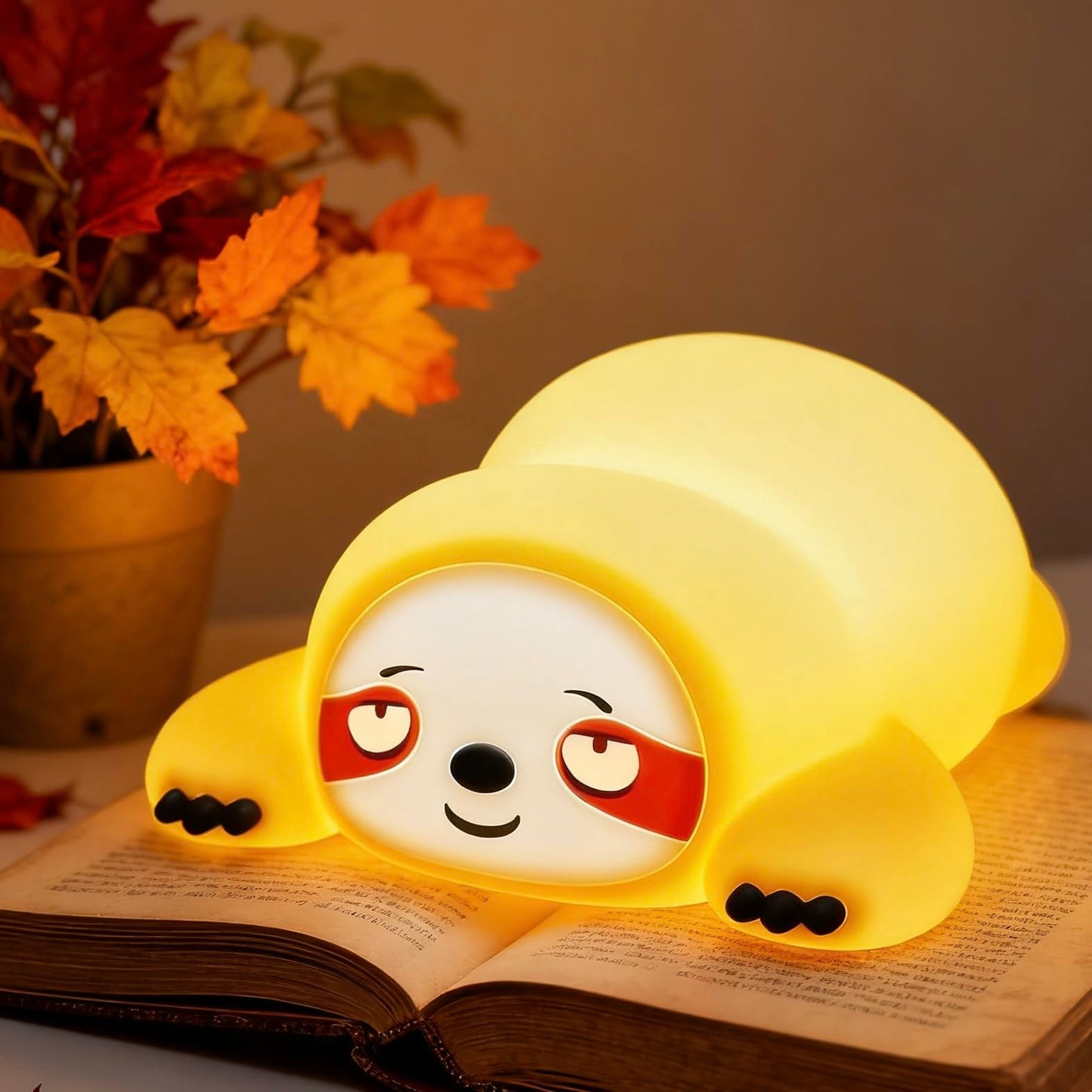Yr Yrhh-Pet Cute Sloth Gifts Night Light  Funny Sloth Lamp  Rechargeable Squishy Dimmable Weird Nightlight  Led Novelty Animal Cute Stuff  Room Dorm D?Cor  Silicone Touch Light Up Sloth For Baby Kids