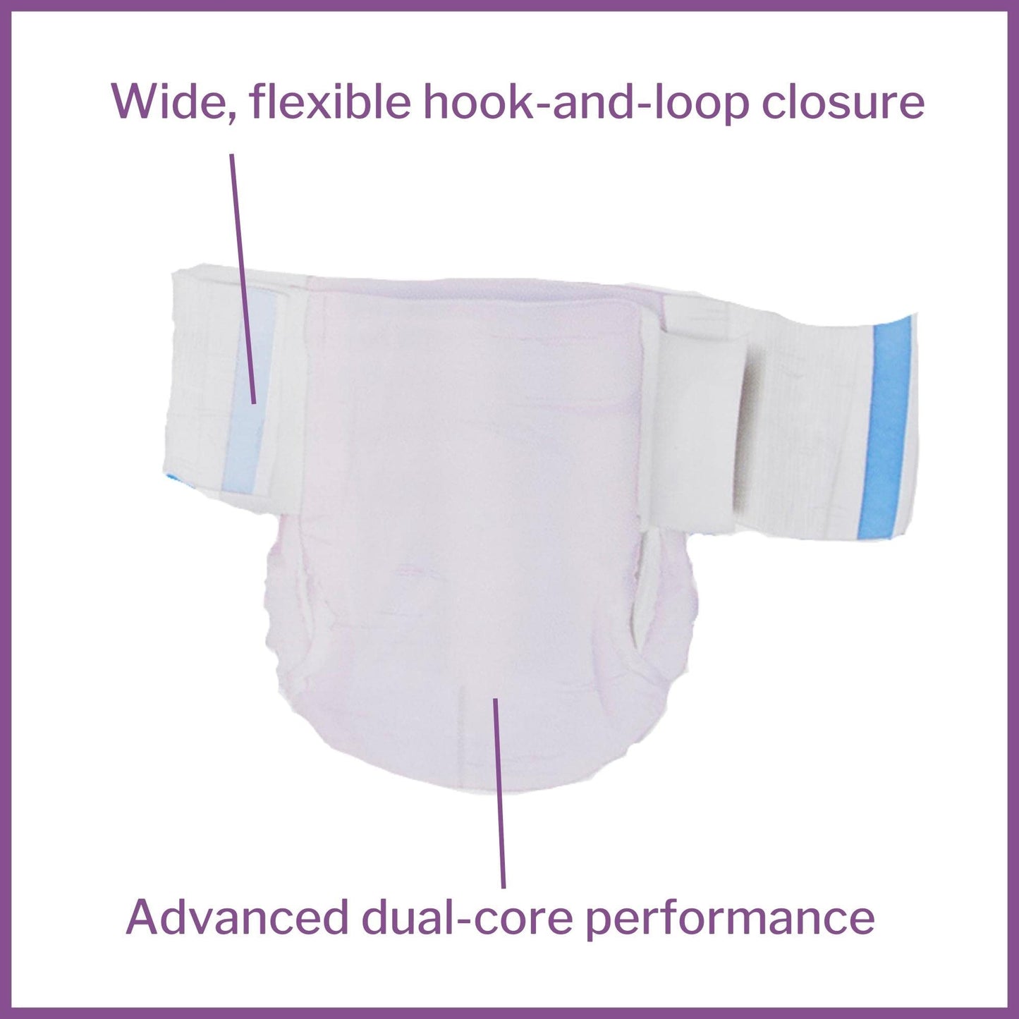 McKesson Extended Wear Stretch Briefs, [56 Count], M/R, 32-54 in. Incontinence Adult Diapers, Maximum Absorbency, Unisex, Disposable, Elastic Leg Gathers and Contoured Fit for Men and Women