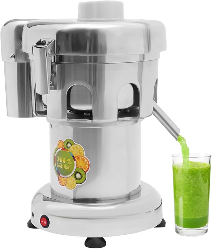 370W Commercial Fruit Juicer, Slag Juice Separation Juicer Machine, 2.8L Stainless Steel Pure Juice Extractor, 2800RPM, Low Noise, Automatic Pulp Separator, for Home, Restaurant, Cafe