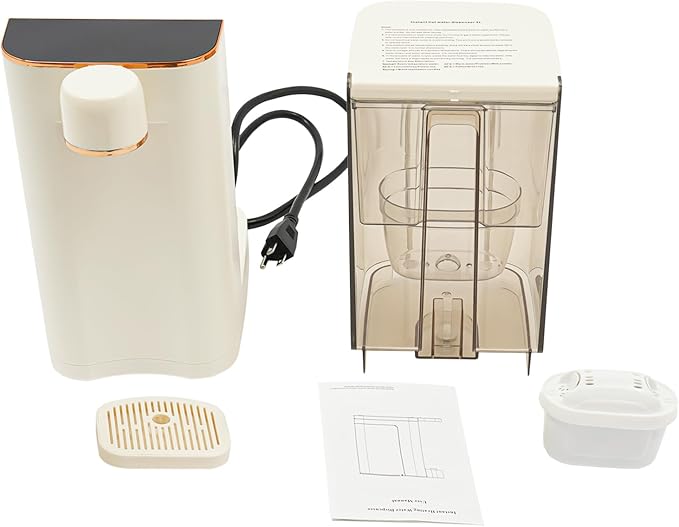 Instant Hot Water Dispenser, Countertop Water Boiler & Warmer for Tea Coffee, 3L Water Tan, with 5 Temperatures & 3 Water Outputs Child Locks Night Lights, 3s Quick Heating