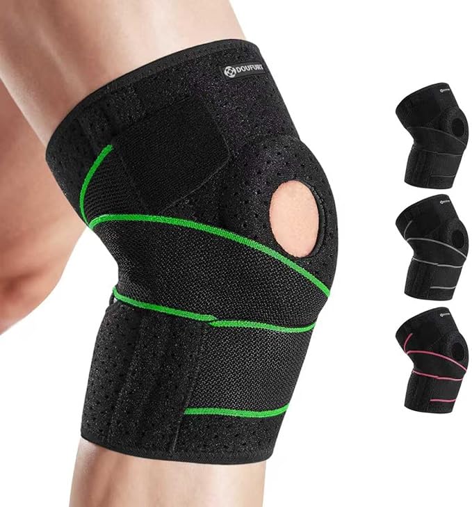 DOUFURT Knee Brace for Women & Men Meniscus Tear, Plus Size Knee Braces for Knee Pain Relief, Arthritis, Compression Knee ...