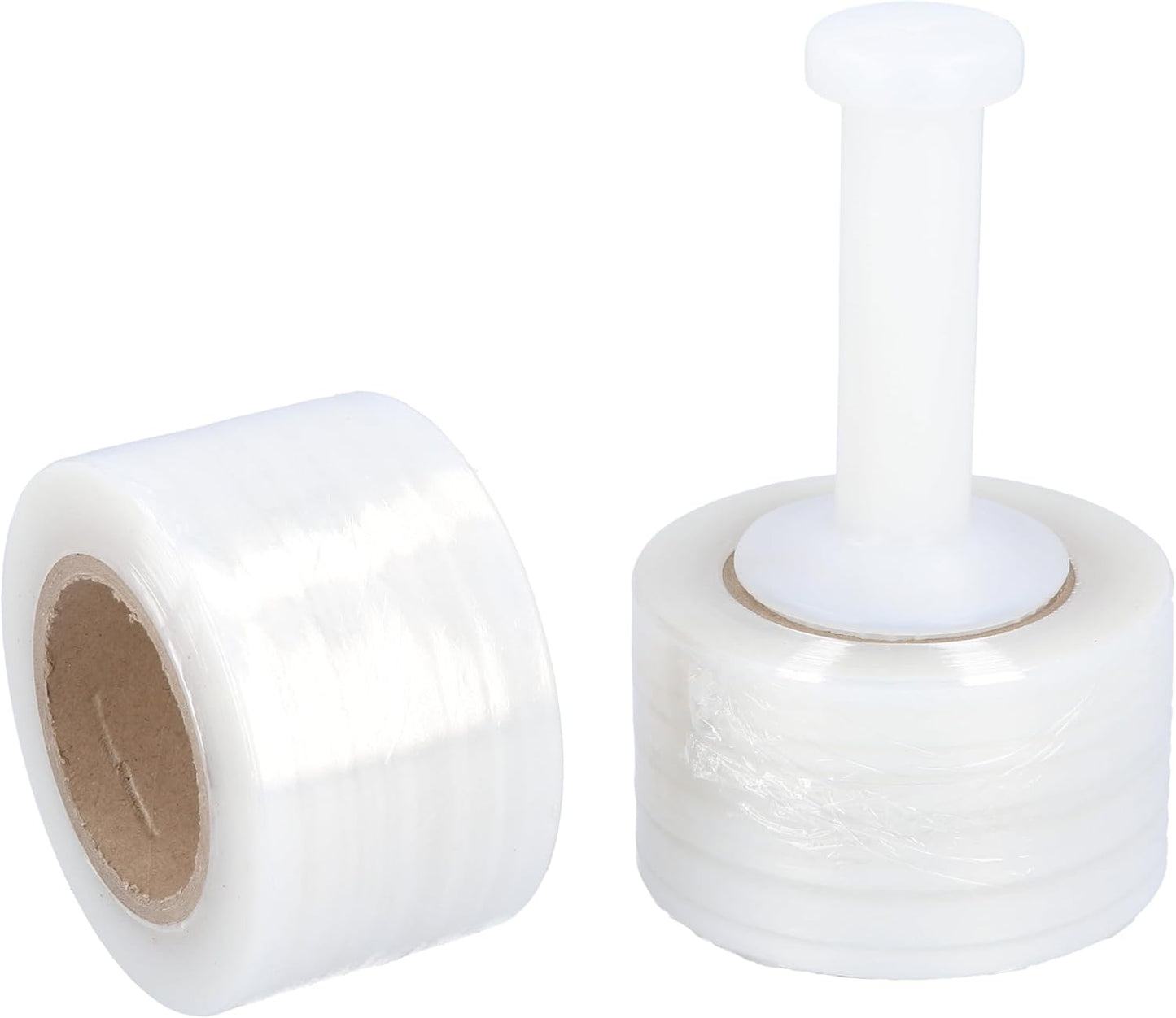 PSBM Mini Stretch Wrap with Handle, 24 Pack, 2 Inch x 1000 Feet, 90 Gauge, Clear, Small Plastic Cling Film for Pallets Moving Storing