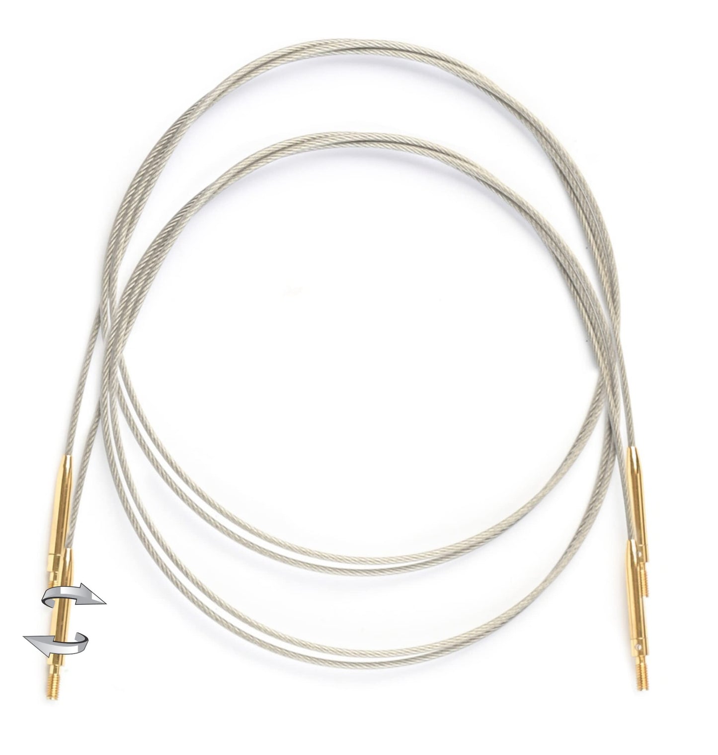 Lantern Moon Swivel Cords, Stainless, 47in / 120 cm, Ebony Wood, Dark Brown, Model 350606