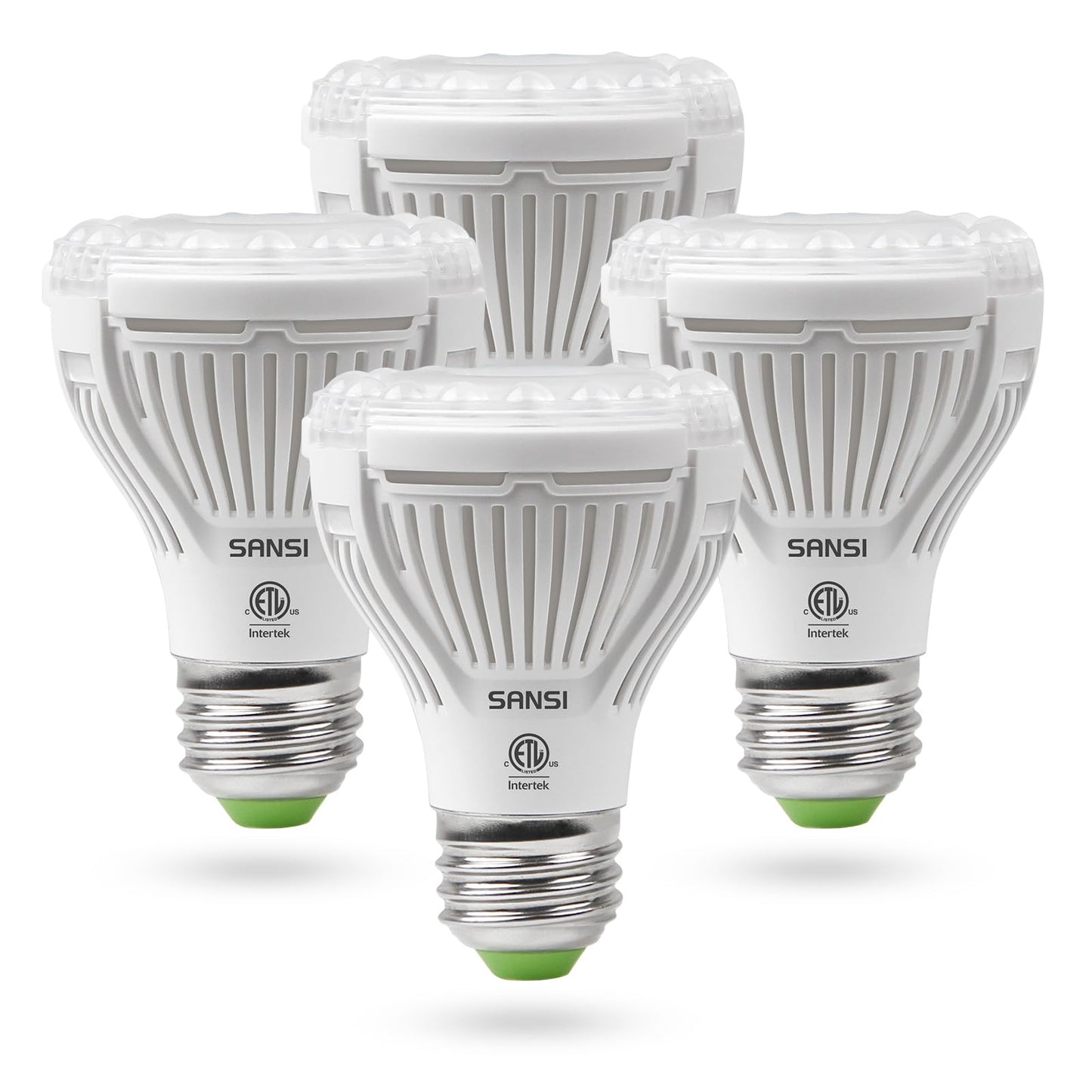 SANSI LED Grow Light Bulb, Full Spectrum 10W (150W Equiv), E26 Base, Optical Lens, 4 Pack, Ceramic