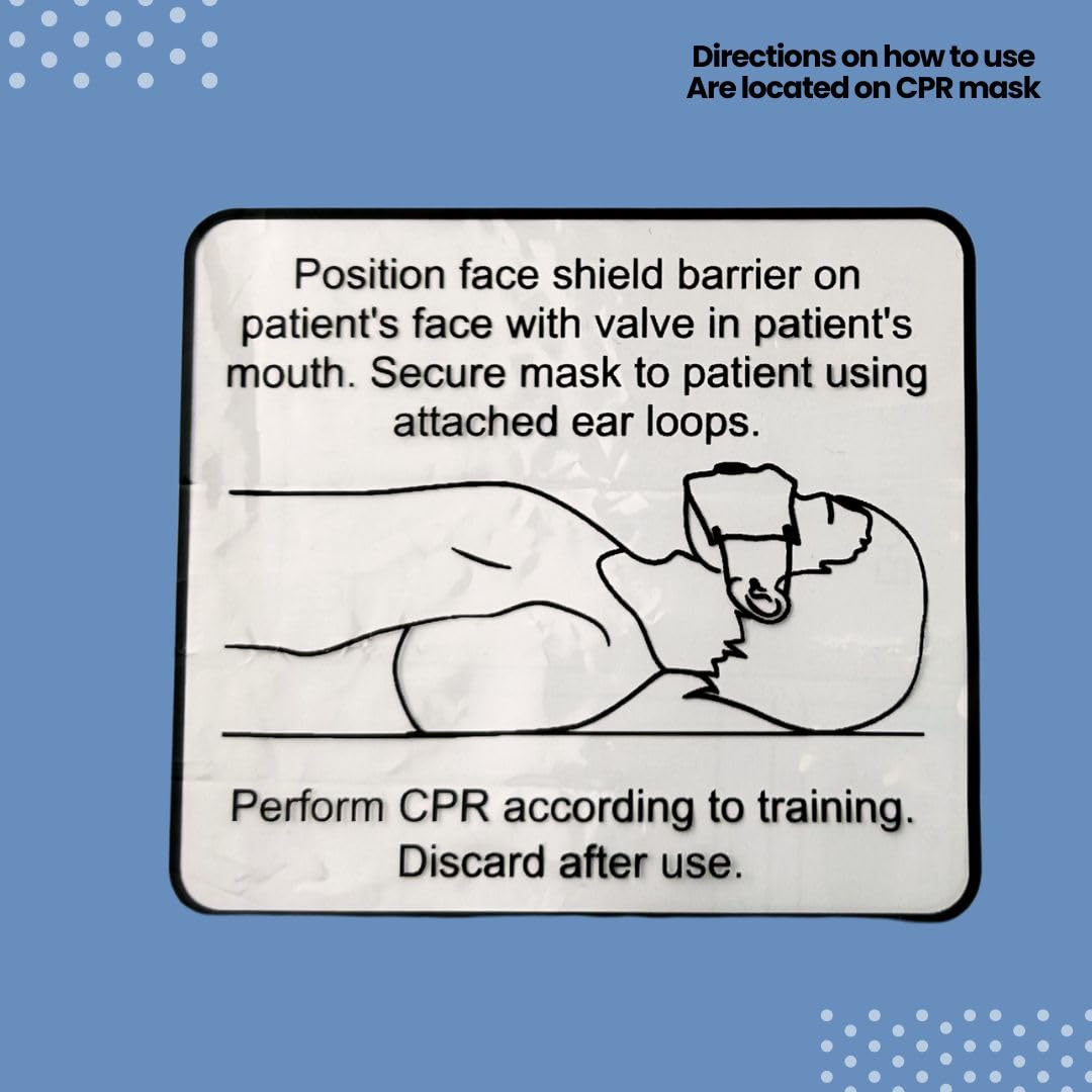 Adult/Child & Infant CPR Mask with 2 Valves & CPR Res-Cue Mask Key Chain, MCR Medical