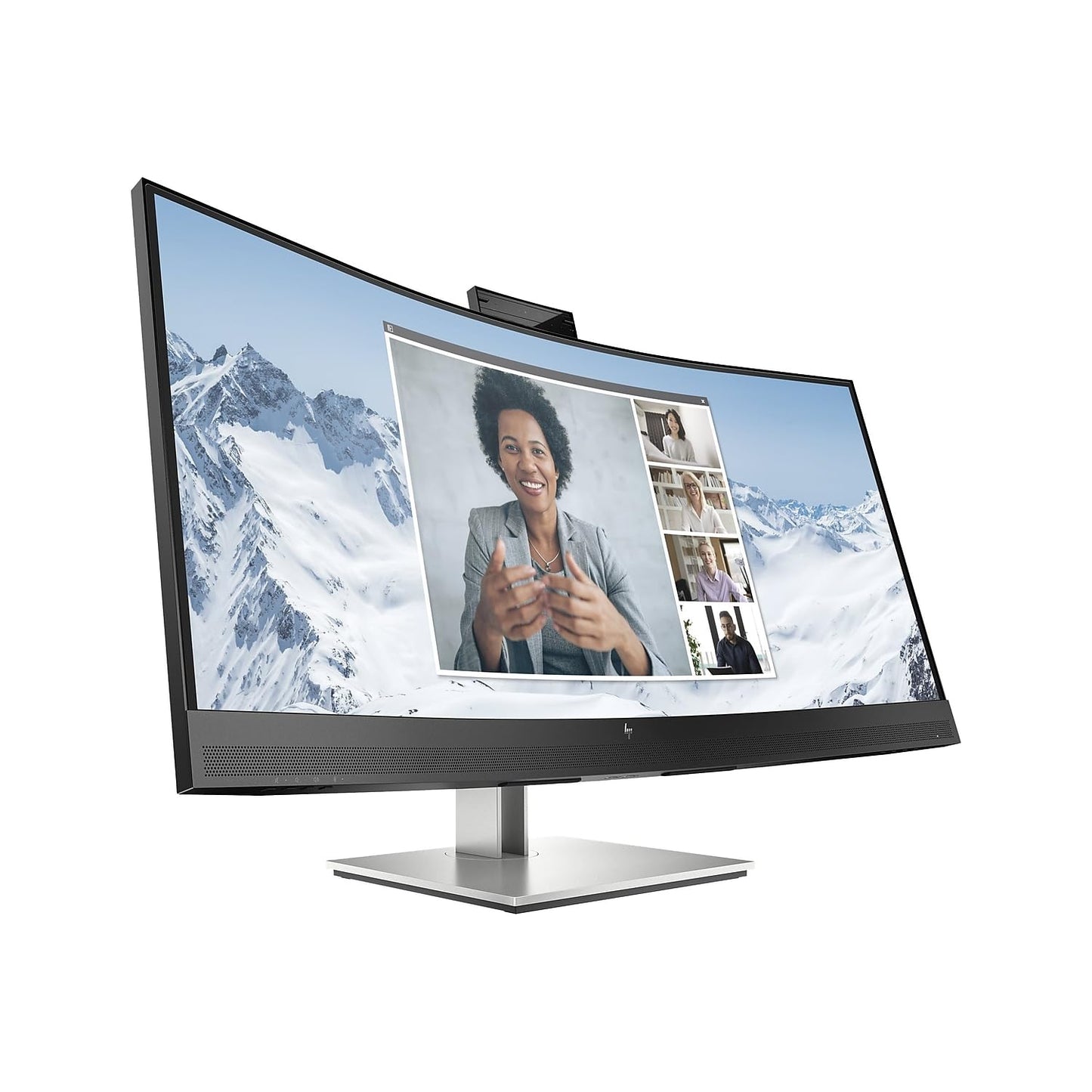 Hp E34M G4 34 Class Webcam Wqhd Curved Screen Lcd Monitor - 21:9 - Black