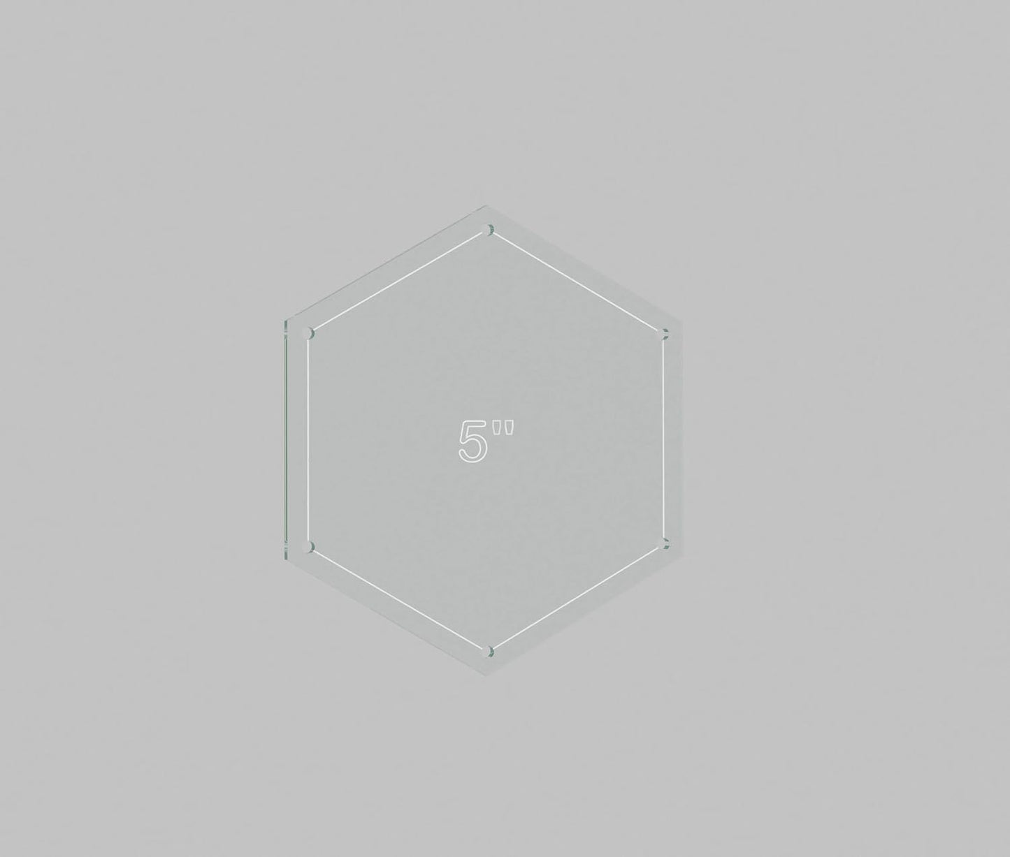 Hexagon Quilting Template Set - 5" with 1/4" Seam Allowance - Durable Acrylic Templates for Quilting, Patchwork, Crafting, & Sewing Projects - Clear Templates for Accurate Designing