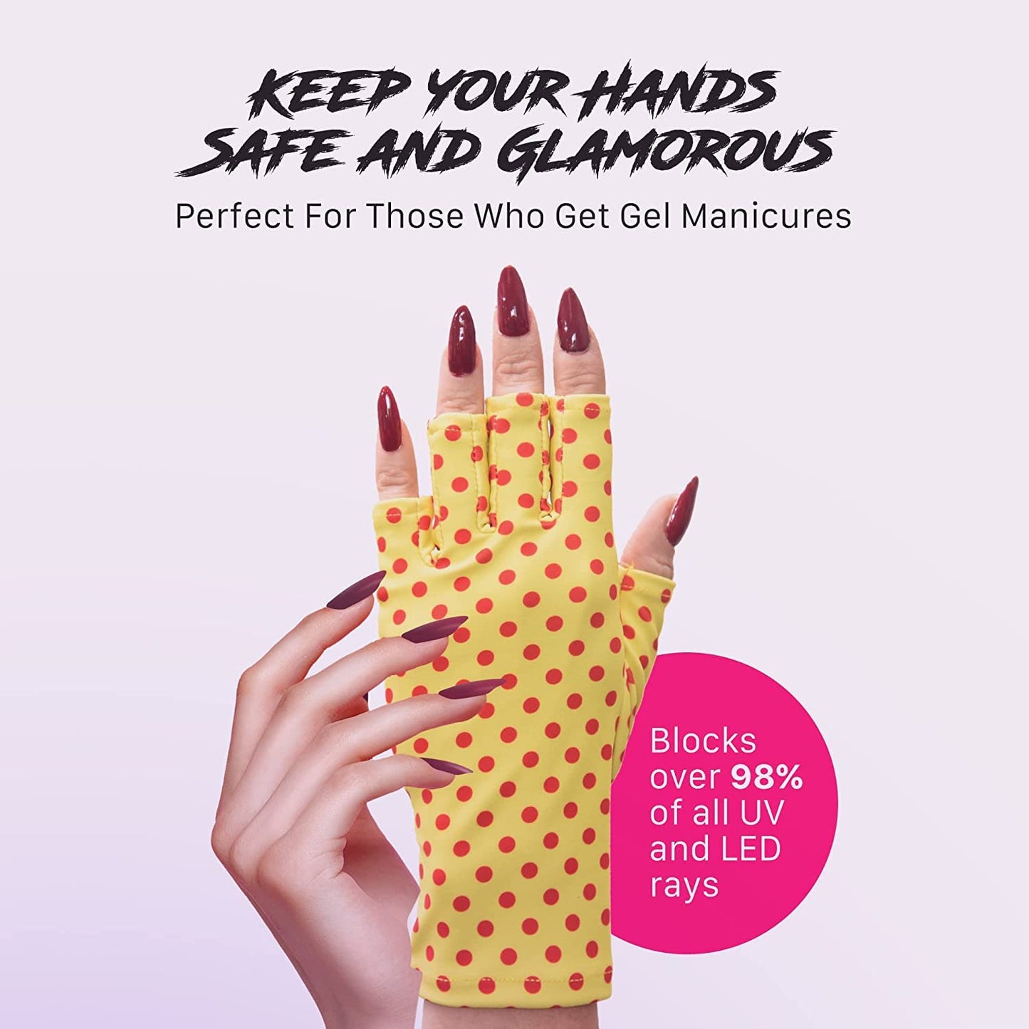 ManiGlovz Large New Psychodelic Trip UV Protection Nail Gloves