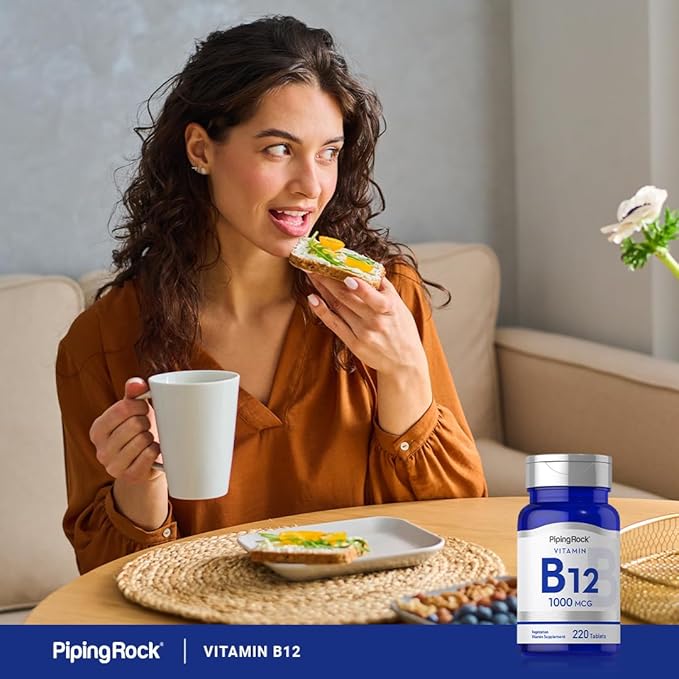 Piping Rock Vitamin B12 1000mcg | 220 Tablets | Non-GMO, Vegetarian & Gluten Free Supplement