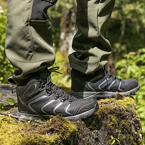 NORTIV 8 Men's Ankle High Waterproof Hiking Boots Outdoor Lightweight Shoes Trekking Trails Armadillo