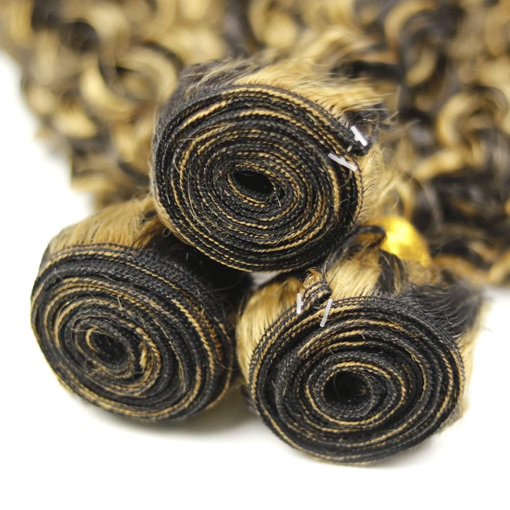 Lagalaga Bundles Human Hair 12 14 16 Inch Jerry Curly Chocolate Brown P1B/27 Human Hair Bundles Unprocessed Brazilian Virgin Hai